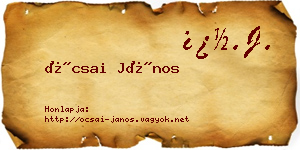 Ócsai János névjegykártya